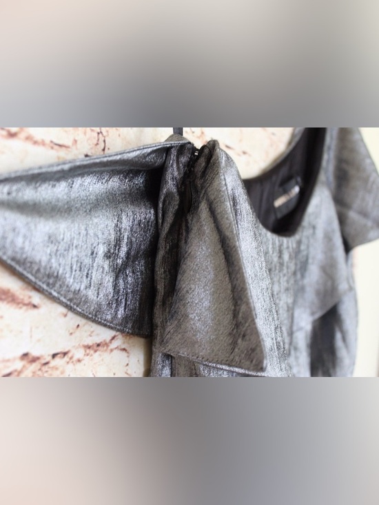 New York & Company Gabrielle Union Collection Elegant Silver Jumpsuit - Picture 6 of 12